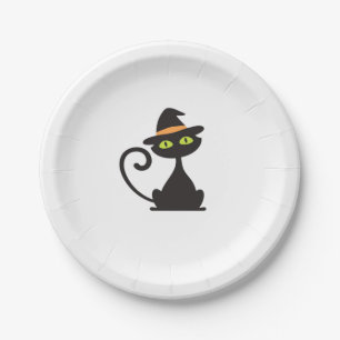 kitty witch Classic T-Shirt Paper Plate