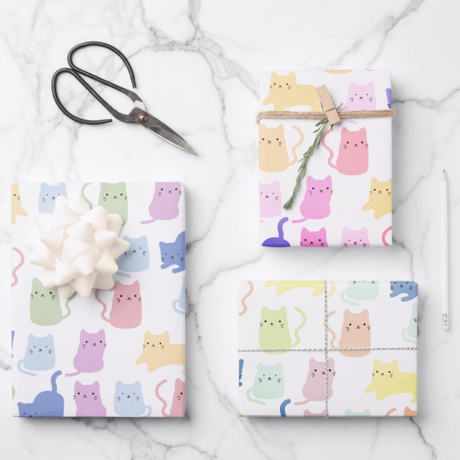 Kitty Wrapping Paper, Gift Wrap (Front)