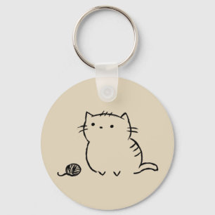 Kitty & Yarn Keychain