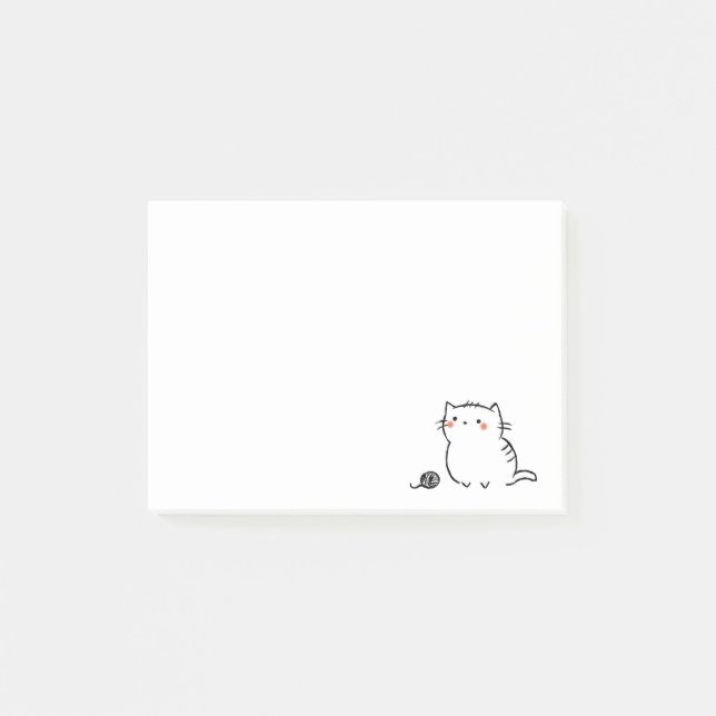 Kitty & Yarn Post-it Notes (Front)