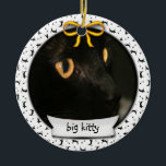 Kitty's First Hanukkah or First Christmas Ceramic Ornament<br><div class="desc">Kitty's First Hanukkah / First Christmas ornament is a great way to celebrate the newest furry addition to any family. Personalize with cat's photo and cat's name on the front, and change sentiment on the back to anything you want - "Merry Christmas, " "Merry First Christmas, " "Happy Hanukkah" or...</div>