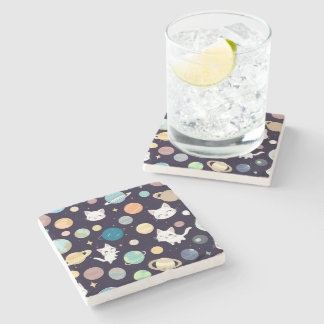 Kitty's in Space Stone Coaster