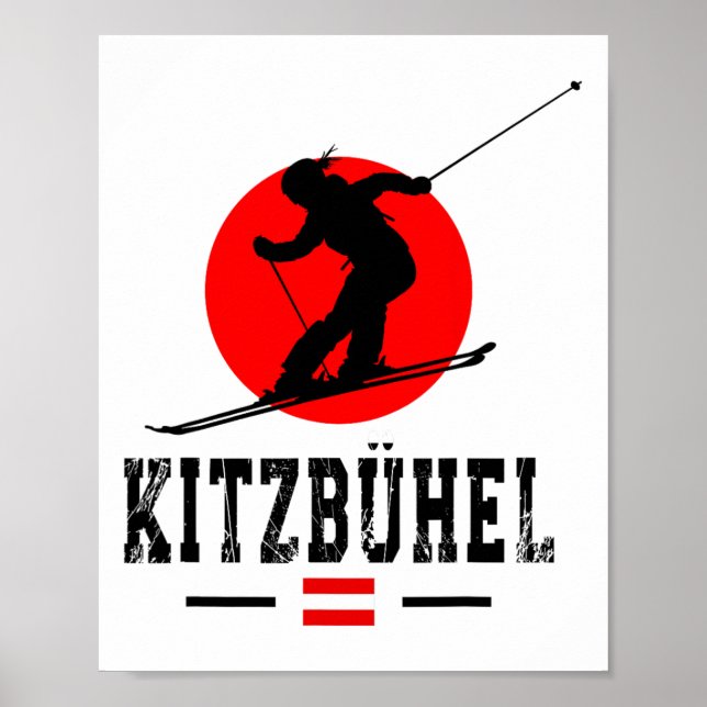 Kitzbühel Austria Ski Resort Alps Austrian Skiing  Poster (Front)