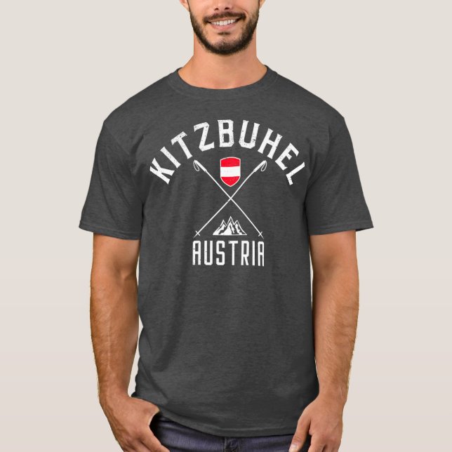 Kitzbuhel Austria Ski T-Shirt (Front)