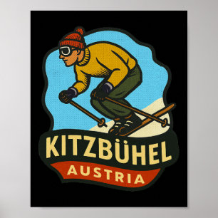 Kitzbühel Austria Skiing Poster