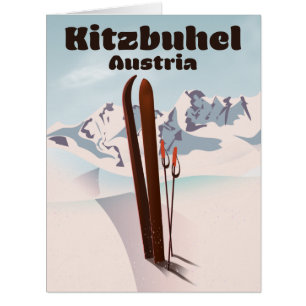 kitzbuhel Austrian ski poster