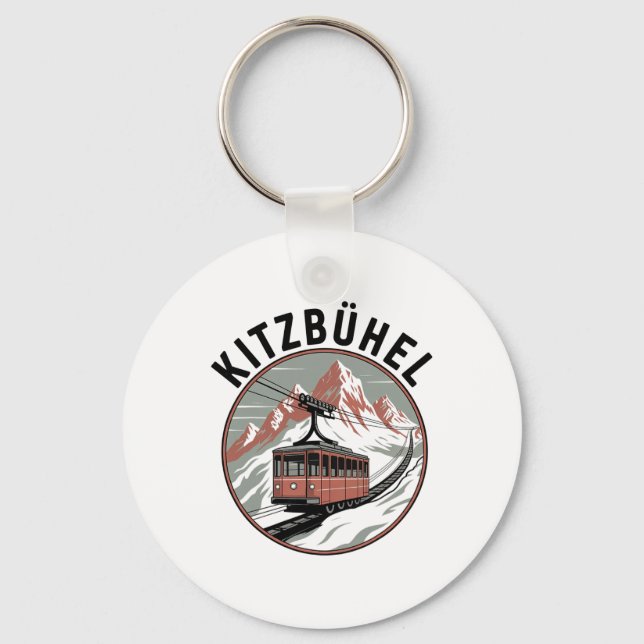Kitzbühel Winter Ski Adventure Alpine Escape _10  Keychain (Front)