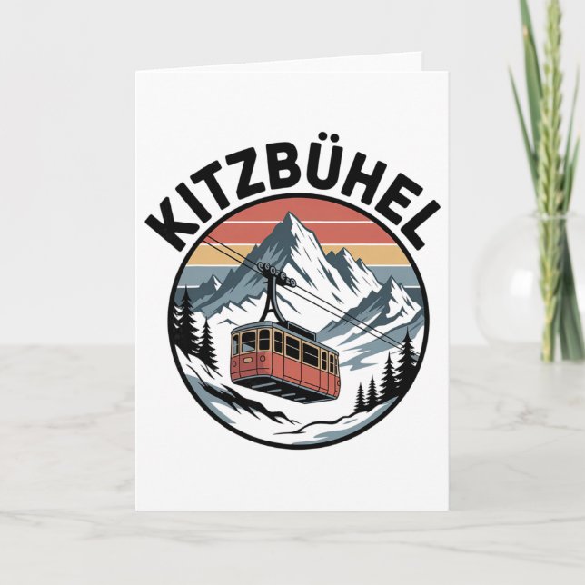 Kitzbühel Winter Ski Adventure Alpine Escape _3  Card (Front)
