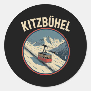 Kitzbühel Winter Ski Adventure Alpine Escape _4 Classic Round Sticker