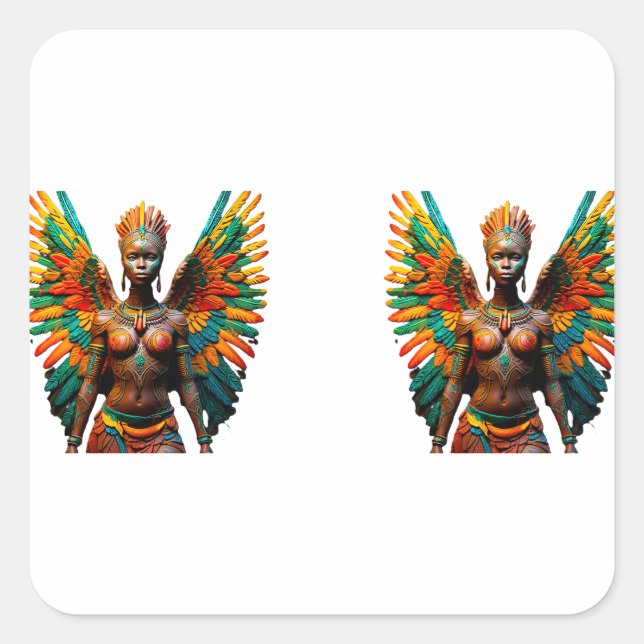 Kivuli Mambo African Tribal Fairy Square Sticker (Front)