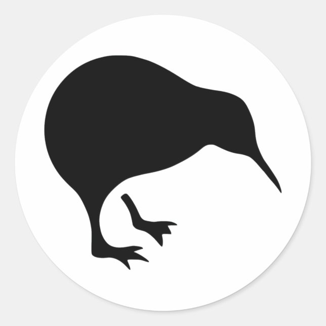 Kiwi All blacks and All Whites New Zealand gear Classic Round Sticker (Front)