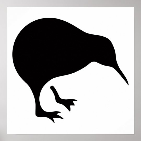 Kiwi All blacks and All Whites New Zealand gear Poster | Zazzle.ca