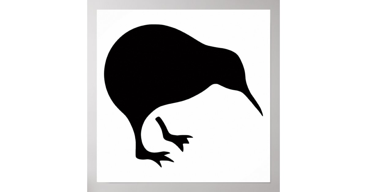Kiwi All blacks and All Whites New Zealand gear Poster | Zazzle.ca
