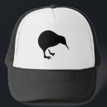 Kiwi All blacks and All Whites New Zealand gear Trucker Hat<br><div class="desc">Simple yet impactful Kiwi style New Zealand emblem for lovers of Kiwi's.</div>