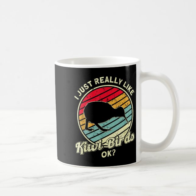 Kiwi &amp; New Zealand Uni-adults Black Cotton, Ly Coffee Mug (Right)