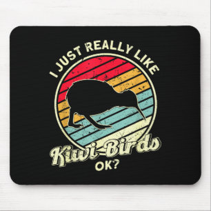 Kiwi &amp; New Zealand Uni-adults Black Cotton, Ly Mouse Pad