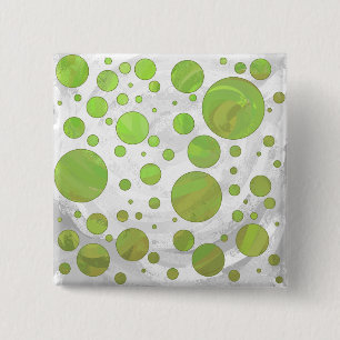 Kiwi Bash Green Polka Dot 2 Inch Square Button