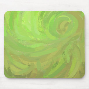 Kiwi Bash Green Swirl Mouse Pad