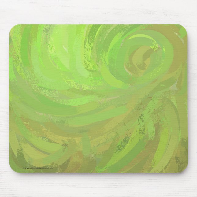 Kiwi Bash Green Swirl Mouse Pad (Front)