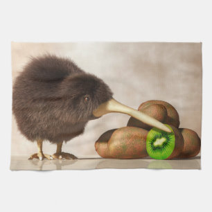 Kiwi Bird and Kiwifruit Kitchen Towel