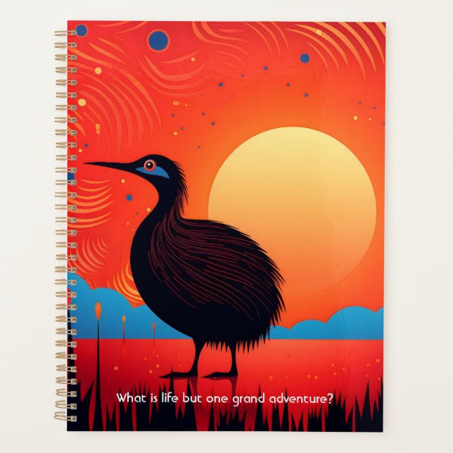 Kiwi Bird at Twilight  Planner (Front)