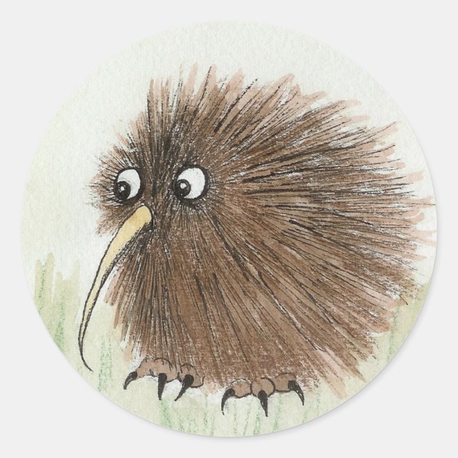 Kiwi Bird Classic Round Sticker (Front)