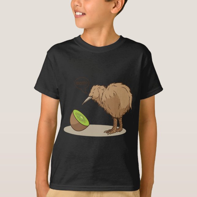 Kiwi Bird Fruit New Zealand Mama Fun T-Shirt (Front)