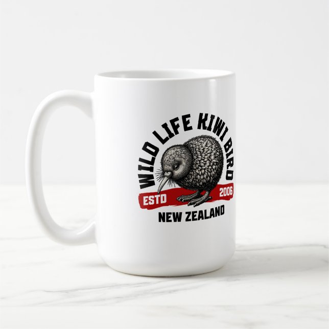 Kiwi Bird - New Zealand Style Coffee Mug (Left)