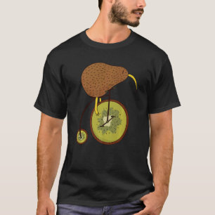 Kiwi bird riding a kiwi bike animal & fruits bicy T-Shirt