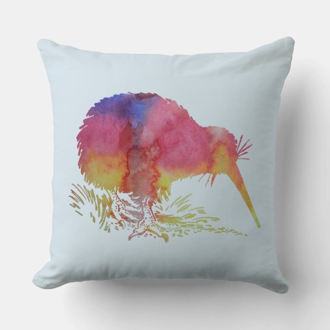 Kiwi bird throw pillow (Front)