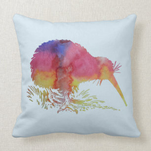 Kiwi bird throw pillow