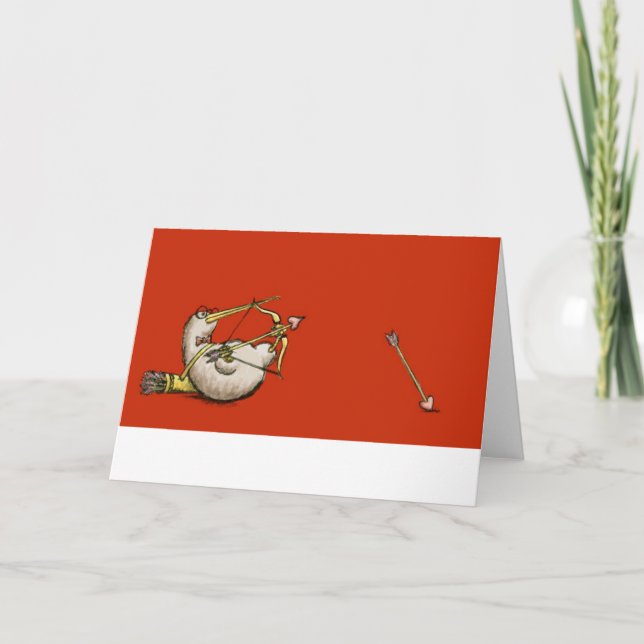 Kiwi Cupid Valentines Day Card (Front)