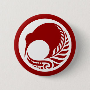 Kiwi Fern Disc 2 Inch Round Button