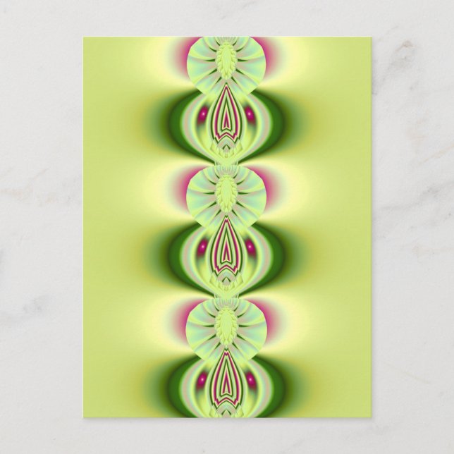 Kiwi Fine Fractal Art Postcard (Front)