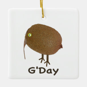 Kiwi Fruit Bird G'Day Ornament