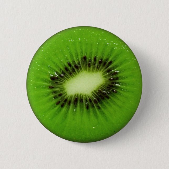 Kiwi Fruit Fresh Slice 2 Inch Round Button (Front)
