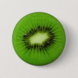 Kiwi Fruit Fresh Slice 2 Inch Round Button