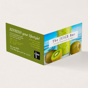 Kiwi Fruit, Juice Bar, Detailed Business Card