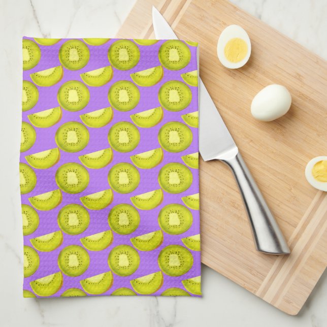 Kiwi Fruit Kitchen Towel (Quarter Fold)