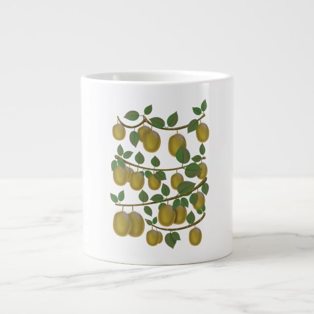 Kiwi Fruit Large Coffee Mug (Front)