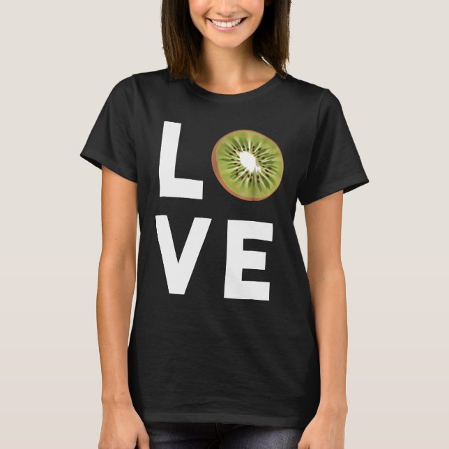 Kiwi Fruit Lover Funny Gift For Kids Vegans T-Shirt (Front)