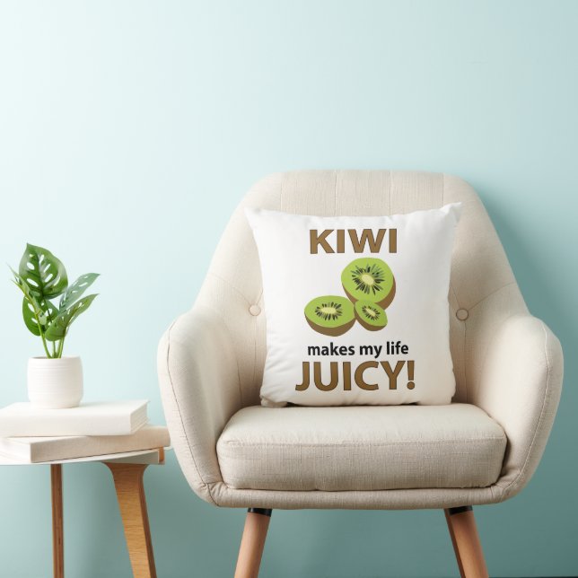 Kiwi Fruit Lover Kiwi  Throw Pillow (Chair)