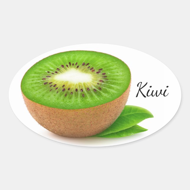 Kiwi fruit oval sticker (Front)