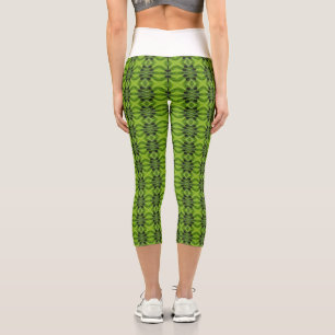 Kiwi fruit pattern capri leggings