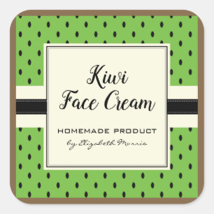 Kiwi fruit pattern homemade face cream label