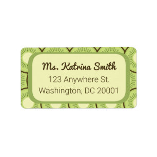 Kiwi Fruit Pattern Label