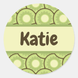 Kiwi Fruit Pattern Name Label