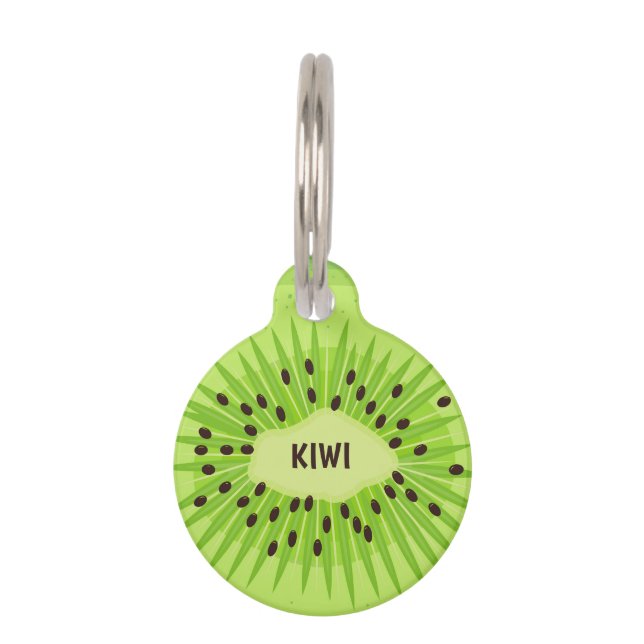 Kiwi Fruit Round Pet Tag (Front)