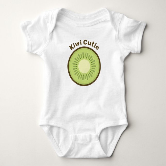 Kiwi Fruit Slice Baby Bodysuit (Front)