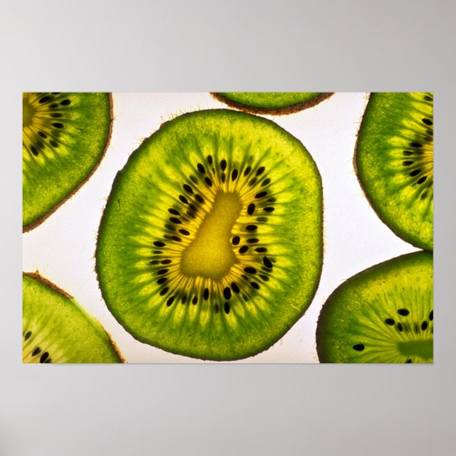 Kiwi fruit slice poster (Front)